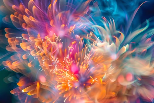 Abstract colorful light burst background photo