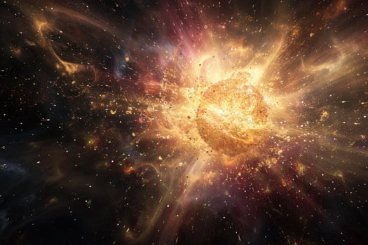 Infinite Space big bang. Generate Ai photo