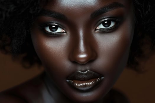 Confident Black model women. Generate Ai photo