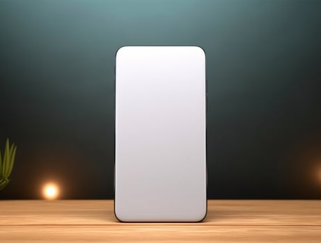 White empty mobile phone screen template for mockup photo
