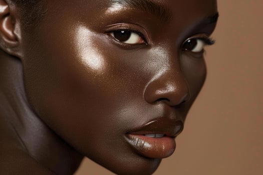 Radiant beauty with glowing skin photo