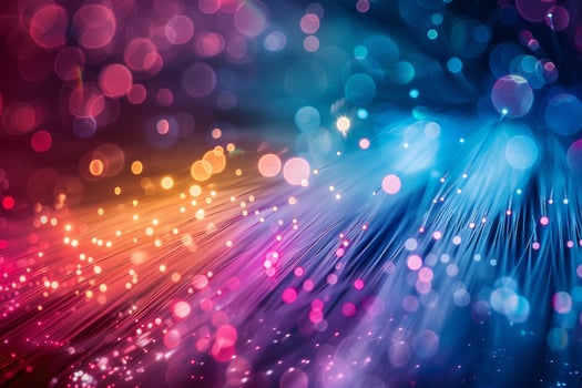 Colorful fiber optic lights background photo