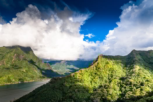 Moorea Island in the French Polynesia. photo