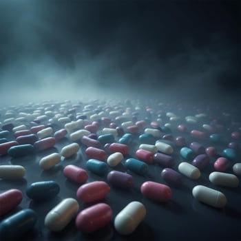 medicine tablets cinematic view medical BG photo
