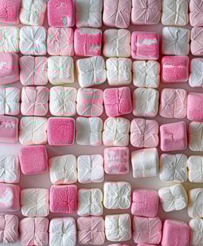 Pink and White Marshmallow Pattern photo