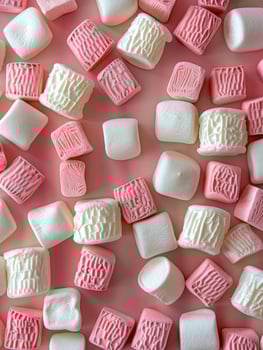 Pink and White Marshmallow Pattern photo