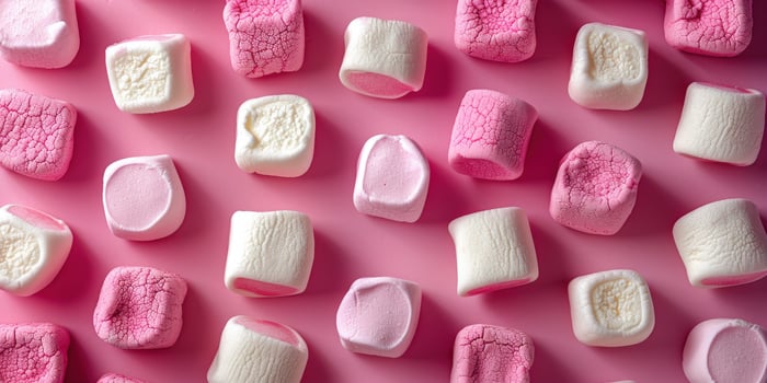 Pink and White Marshmallow Pattern photo