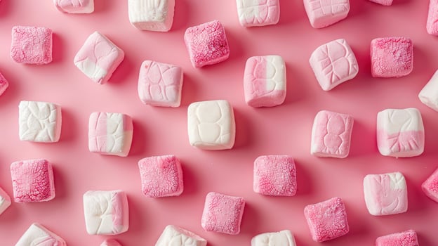 Pink and White Marshmallow Pattern photo