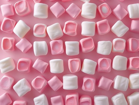 Pink And White Marshmallow Pattern photo
