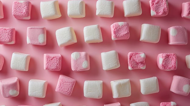 Pink and White Marshmallow Pattern photo