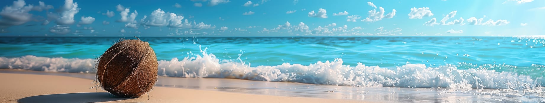 Coconut on a Tropical Beach photo