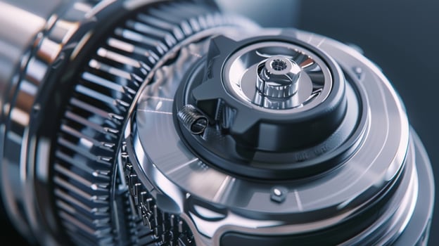 A detailed view of the motor of an electric hair clipper showcasing its power and efficiency photo