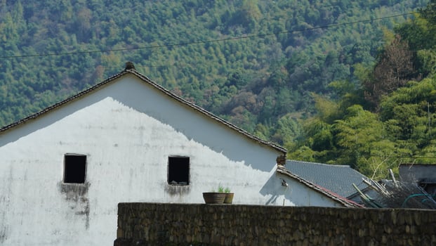 The old architectures view with the traditional Chinese style in the countryside of the China photo