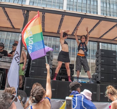 Milan Italy 2024 Pride LGBT march, is a public demonstration open to all regardless of sexual orientation photo