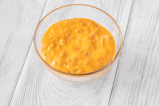 Bowl of burger sauce photo