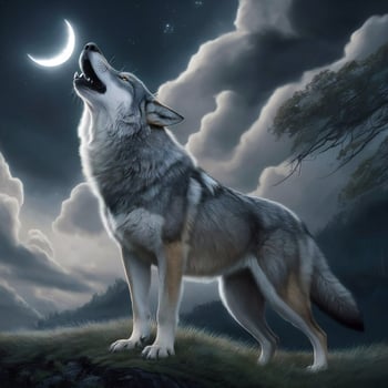 cloud wolf moon photo