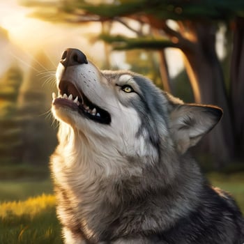 day light wolf photo