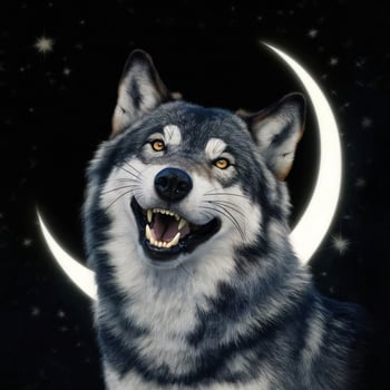 Happy Lucky wolf photo