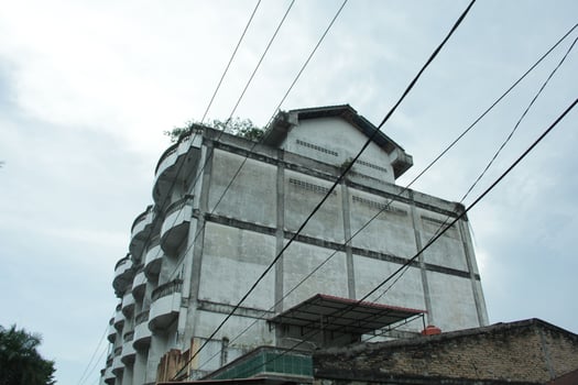 old building as a residence for swiftlet urchins photo