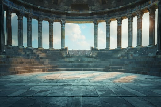 Ancient Amphitheater with Pillars photo