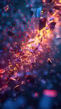 digital futuristic neon background. photo