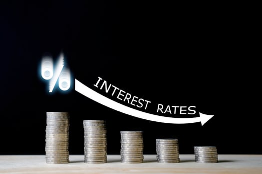 INTEREST RATES FINANCIAL CONCEPT. photo