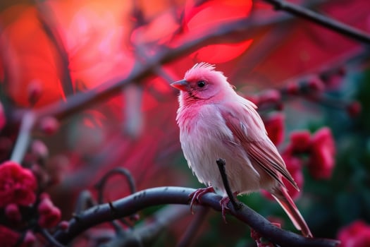 Vibrant Fashion pink feathers. Generate Ai photo
