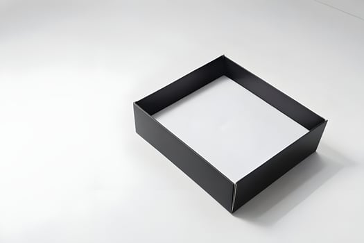 black box white background, black Friday gift . photo