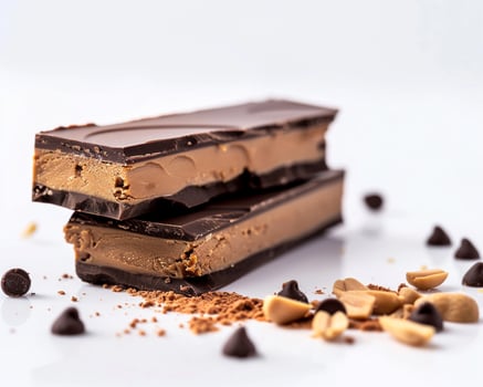 chocolate peanut butter bar photo