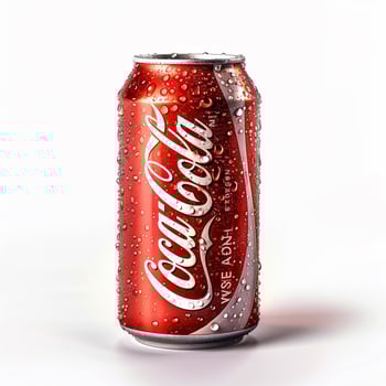 a can of coca cola on a white background photo