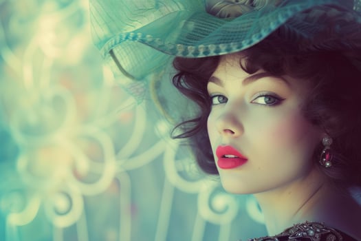 Vintage elegance - retro styled beauty portrait photo