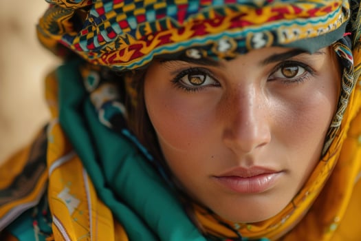 Symbolic Berber female traditional. Generate Ai photo