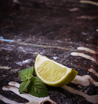 Fresh lime and mint photo