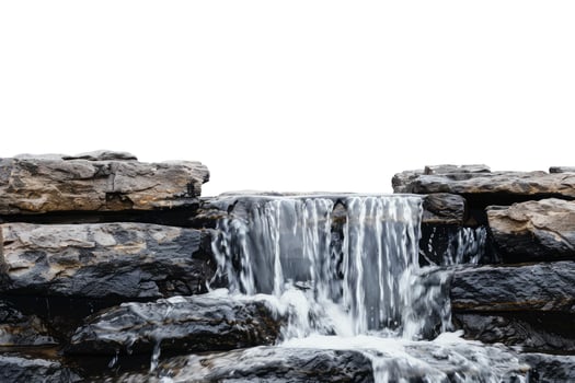 Small Cascading Waterfall over Rocky Ledge photo