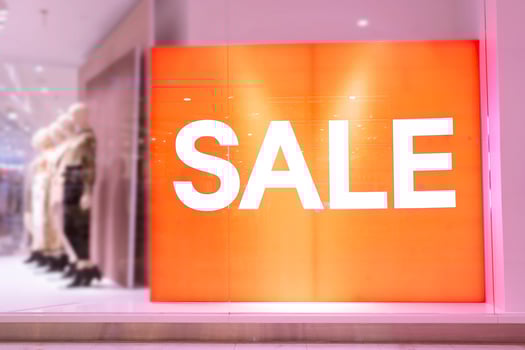 Large billboards, SALE words photo