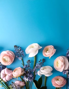 Creative flower concept background or wallpaper. Flower decoration. Flower arrangements. copy space . flat lay. photo