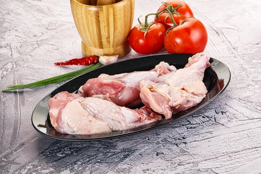 Raw turkey shoulder wing for cooking photo