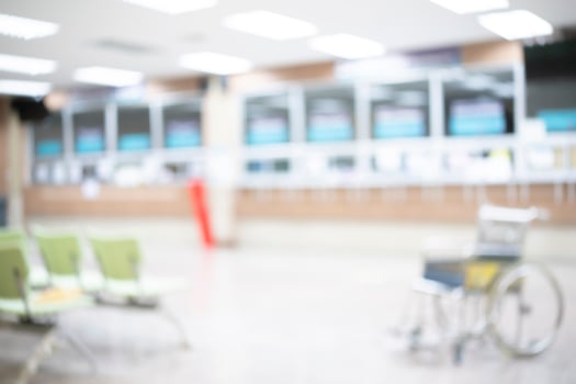 Abstract blur beautiful luxury hospital and clinic interior for background photo