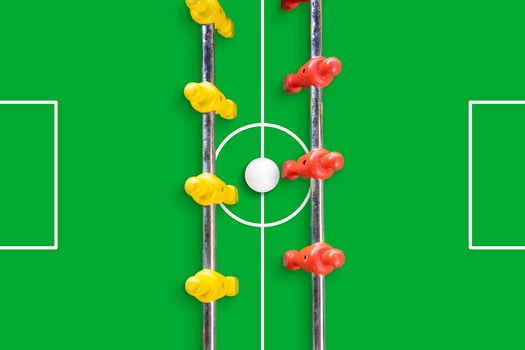 Table football is a toy for the skills, speed and cunning photo