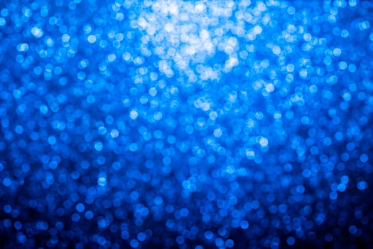 Abstract Blue bokeh defocus glitter blur background. photo