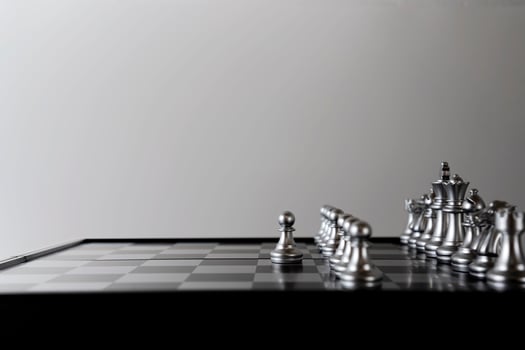 chess figures - strategy and leadership concept photo