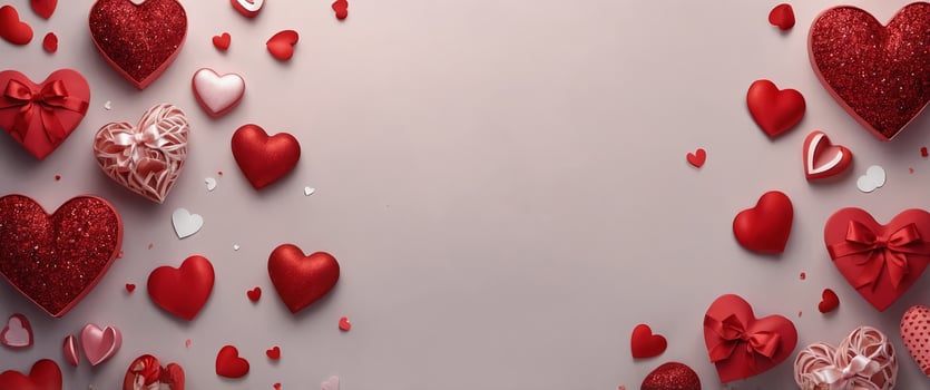 Social media post for valentines day sales promotion Beautiful promotional banner design with heart decoration for Valentine's Day Promotional banner for Valentine's Day themed goods. photo