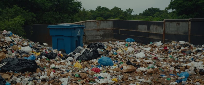 Trash for recycle and reduce ecology environment. photo