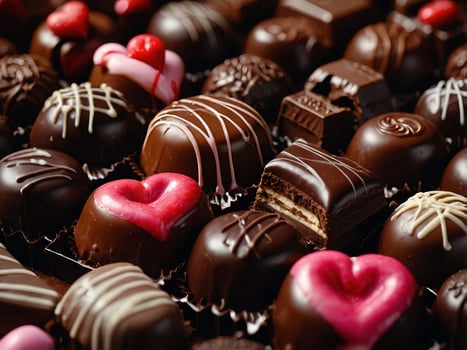 picture of delicious and sweet chocolates perfect for valentines day. photo