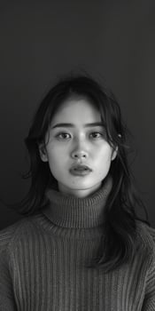 Woman in Turtle Neck Sweater photo