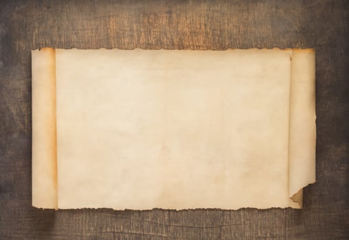 Vintage Parchment on Wooden Surface photo