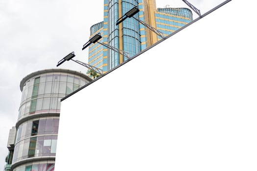 Blank billboard on city. Big blank billboard in Bangkok photo