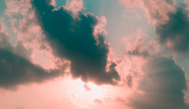 Beautiful sky at sunset, clouds during sunset photo