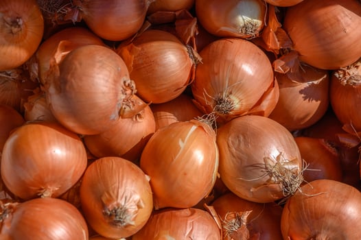 onions in a box near the village store 1 photo
