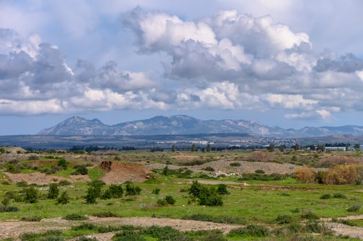 clouds against the backdrop of mountains in winter in Cyprus 11 photo
